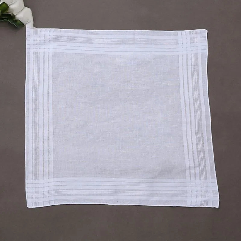 Elegant Cotton Plaid Handkerchief Set – 3 Pieces, Perfect for Formal & Everyday Use