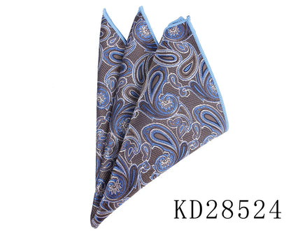 Crimson Stitched Bold Patterned Pocket Square Collection