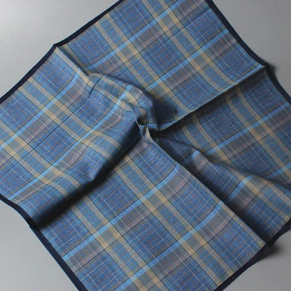 4 Classic Plaid Cotton Handkerchiefs – Mixed Plaid Colors, 100% Cotton